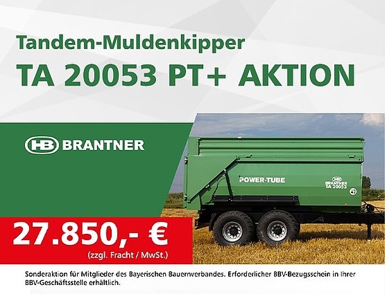 Brantner Tandem-Muldenkipper TA 20053 PT+ Aktion